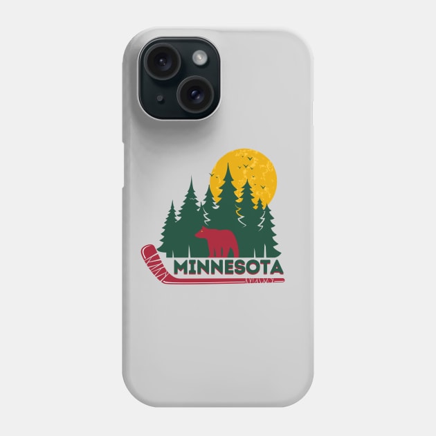 Minnesota Wild "Outdoors" Hockey Phone Case by SiebergGiftsLLC