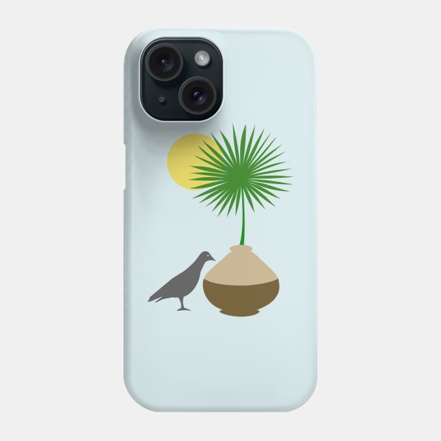 Boho Bird and Pot Phone Case by Janremi