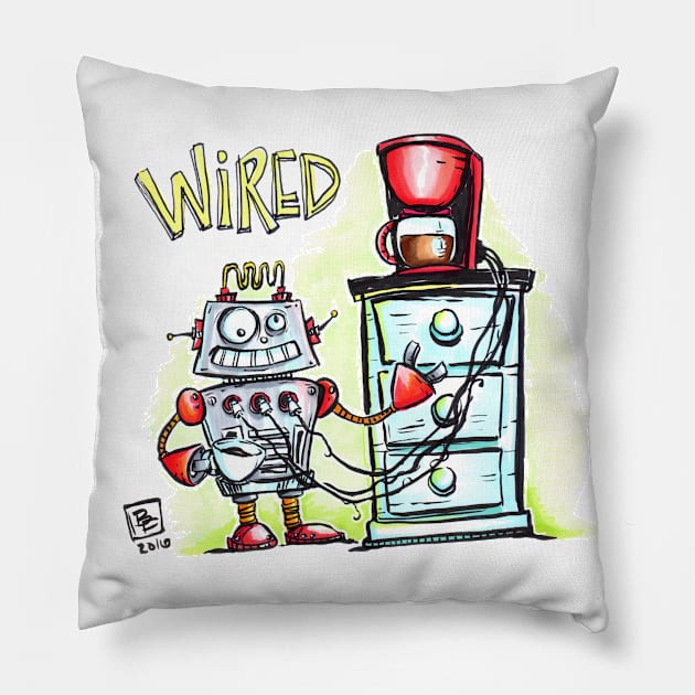 Wired Robot Pillow by obillwon