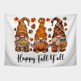 Pumpkin Gnomes Fall Autumn Cute Halloween Thanksgiving Funny Shirt Tapestry