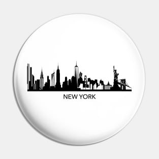 New York Skyline Pin