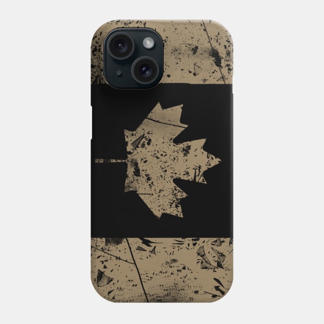 Canadian Distressed Flag (Brown) Phone Case by Jared S Davies