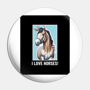 Horse Lover Art Pin