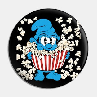 little smurf eating pop corn Pin