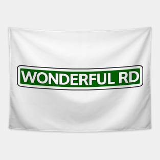 Wonderful Road Street Sign Tapestry