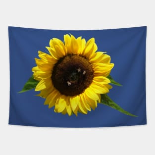 Sunflower With Bees Tapestry