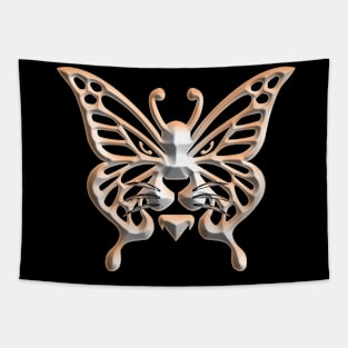 Wolf and butterfly 3d super soft blend drawing cute cool colorful Tapestry