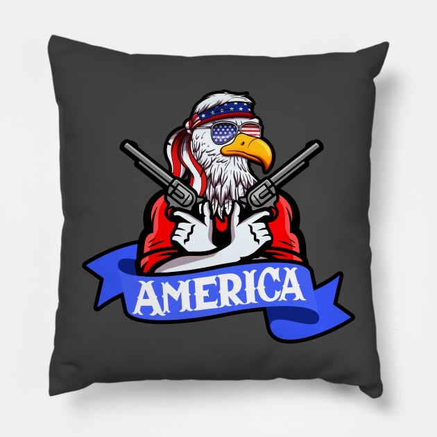 America, Eff Yeah! Pillow by PattyCakeShirts