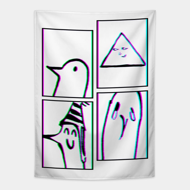 PUNPUN 3 SAD JAPANESE ANIME AESTHETIC Tapestry by Poser_Boy