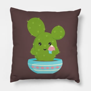 Cactus with cupcake Pillow