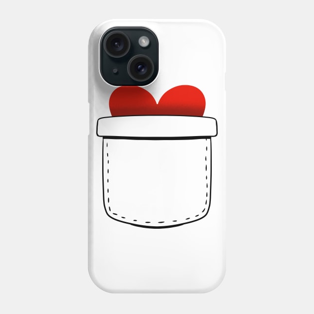 Pocket heart Phone Case by A Comic Wizard