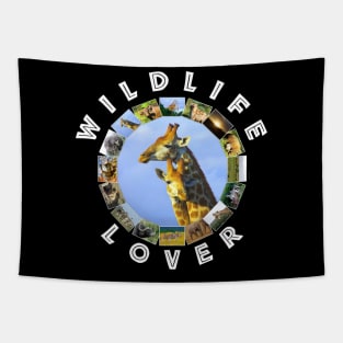 Wildlife Lover Giraffe Cuddles Tapestry