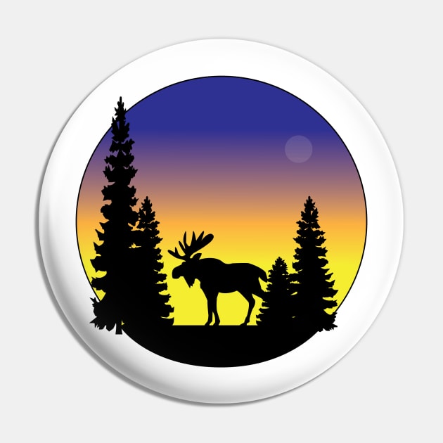 Majestic Moose Pin by DickinsonDesign