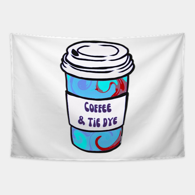 Tie Dye And Coffee Tapestry by ROLLIE MC SCROLLIE