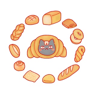 Circle of Bread Cat v1 T-Shirt