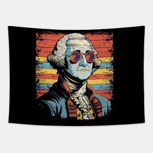 George Washington Funny July 4th American Flag Tapestry