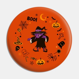 Halloween Witch Pin