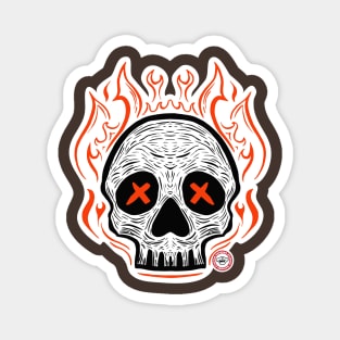 Flaming Death Skull of Death Magnet