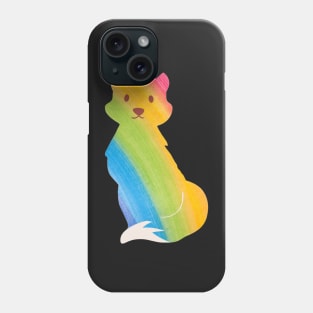 Rainbow fox pattern - Colourful Phone Case