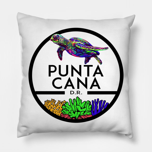 Punta Cana Dominican Republic Sea Turtle Pillow by heybert00