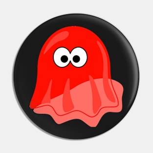 Adorable little red ghost Pin