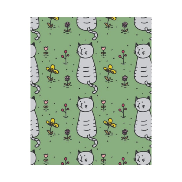 Pattern cute cats ,Funny cats by M.G Design 