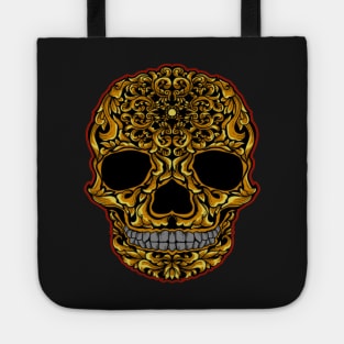 skull face gold - Design T-Shirt Tote