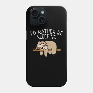 Sloth Mask. I'd Rather Be Sleeping. Phone Case