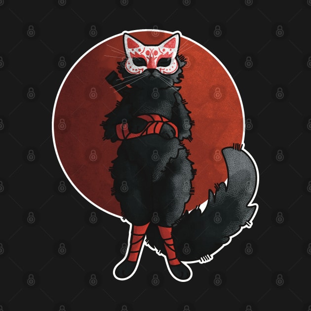 Ninja Black Cat with mask by Feline Emporium