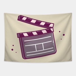 Clapper Board Movie Cartoon Tapestry