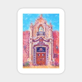 Pastel Train Station Door Magnet