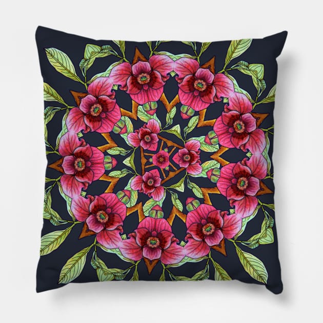 Pawpaw Kaleidoscope Pillow by ThisIsNotAnImageOfLoss