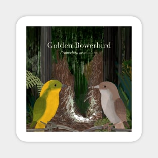 Golden Bowerbirds (text) Magnet