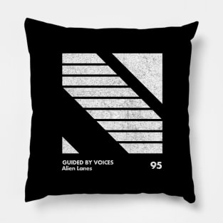 Alien Lanes / Minimal Graphic Design Tribute Pillow