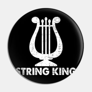 Harp Player Instrument Musician Harpist String King Pin