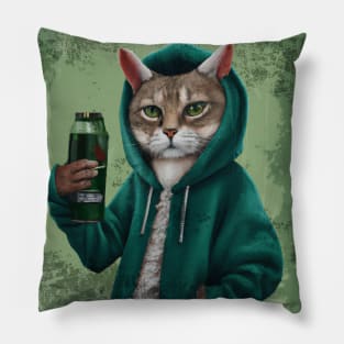 Cat celebrate the St Patrick Day Pillow