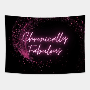 Spoonies are Chronically Fabulous (Pink Glitter) Tapestry