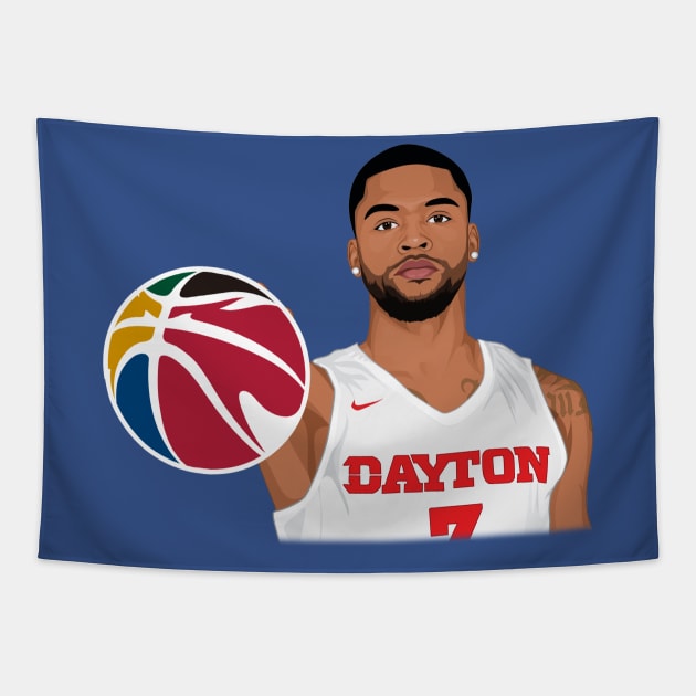 Obi Toppin Dayton Dunk Tapestry by cInox