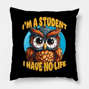 I'm a Student I Have No Life Pillow