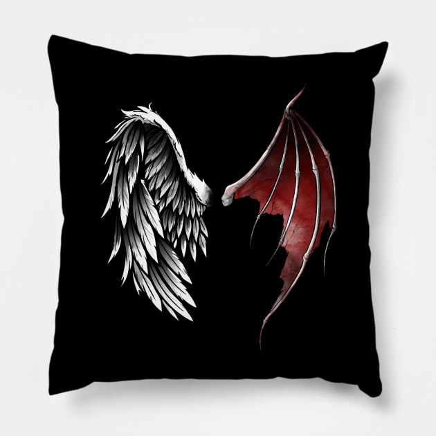 lucifer angel wings Pillow by NemiMakeit