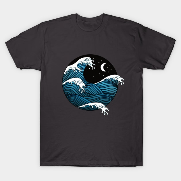 Waves in Circle - Sea - T-Shirt