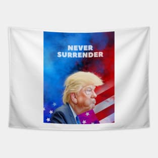 donald trump Mugshot 2024 never surrender Tapestry