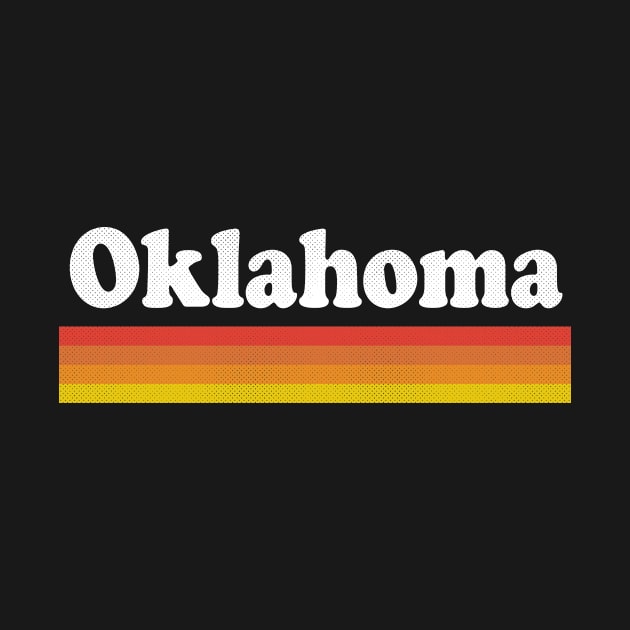 Oklahoma City, Oklahoma - OK Retro Sunset and Text by thepatriotshop