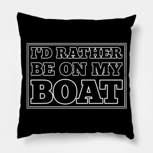 Boat Captain Boating Pillow