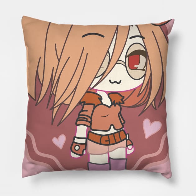 Gacha Life Bear Girl Ritta Chan Pillow by UwU Kitty