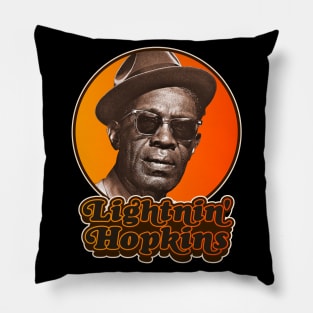 Retro Lightnin Hopkins Tribute Pillow