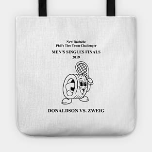 (Front + Back) Donaldson vs. Zweig New Rochelle Challenger (Black Text) Tote