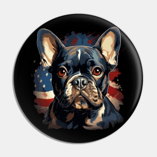 Patriotic French Bulldog Pin