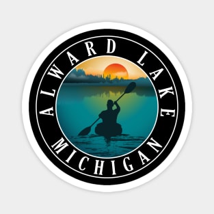 Alward Lake Kayaking Michigan Sunset Magnet