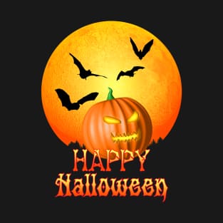 Jack O Lantern Happy Halloween Pumpkin T-Shirt